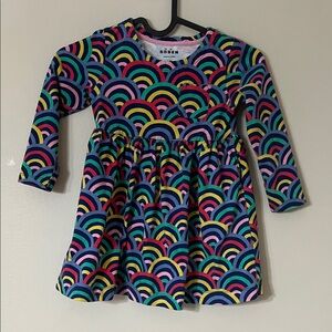Boden Multicolor Rainbow Kids Dress